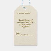 Herfstbloemen personaliseren cadeaulabel (Achterkant)