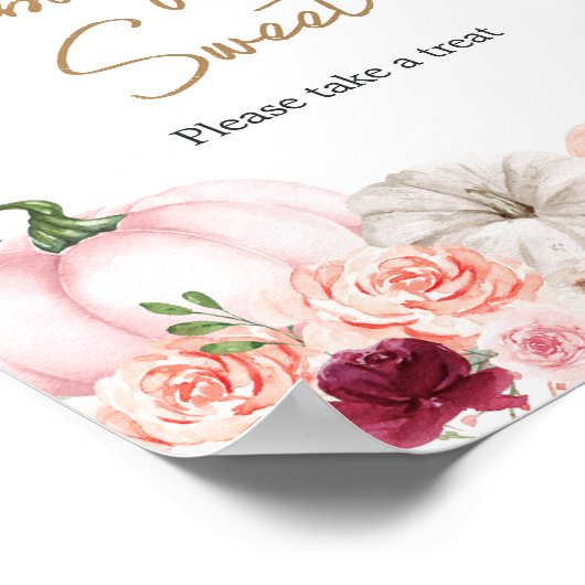 Herfstbloemen Pompoenbaby's zijn zoet Poster (Hoek)