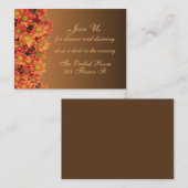 Herfstbloemen Receptie Kaarten (Voorkant / Achterkant)