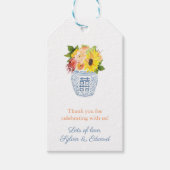 Herfstbloemen rustieke chique Herfst Baby shower Cadeaulabel