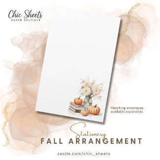 Herfstbloemen Shabby Chic ontwerp briefpapier