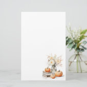 Herfstbloemen Shabby Chic ontwerp briefpapier (Staand voorkant)