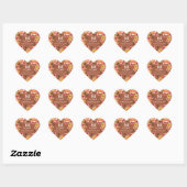 Herfstbloemen Terracotta Bruiloftsfeest Hart Sticker (Vel)