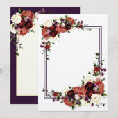 Herfstbloemen Terracotta Crème Burgundy bloemstuk  Kaart (Voorkant / Achterkant)