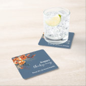 Herfstbloemen Thanksgiving elegant Kartonnen Onderzetters (Insitu)