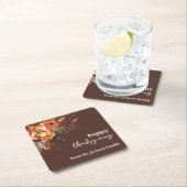 Herfstbloemen Thanksgiving elegant Kartonnen Onderzetters (Insitu)