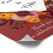 Herfstbloemen Trouwkaarten & Cadeaus Poster (Hoek)