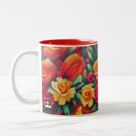 Herfstbloemen Tweekleurige Koffiemok