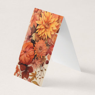 Herfstbloemen Vouwen Bladwijzer Bookmarkers Visitekaartje