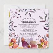 Herfstbloemen Waterverf Plum Vrijgezellenfeest Kaart (Voorkant)