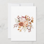 Herfstbloemen Witte Dankkaart Kaart (Achterkant)