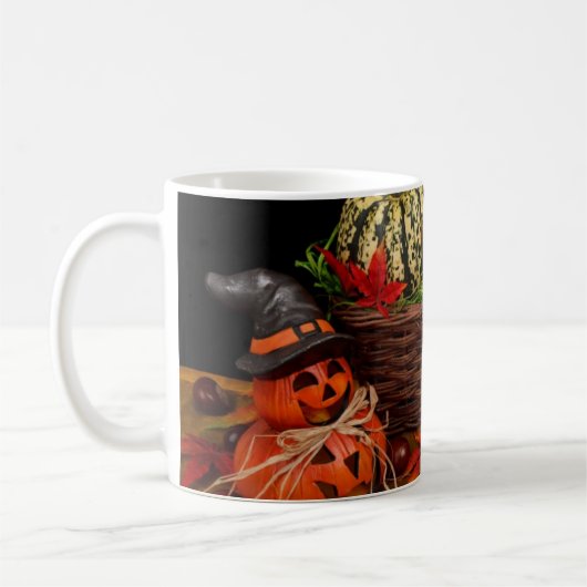 Herfstbloemendecoratie Koffiemok (Links)