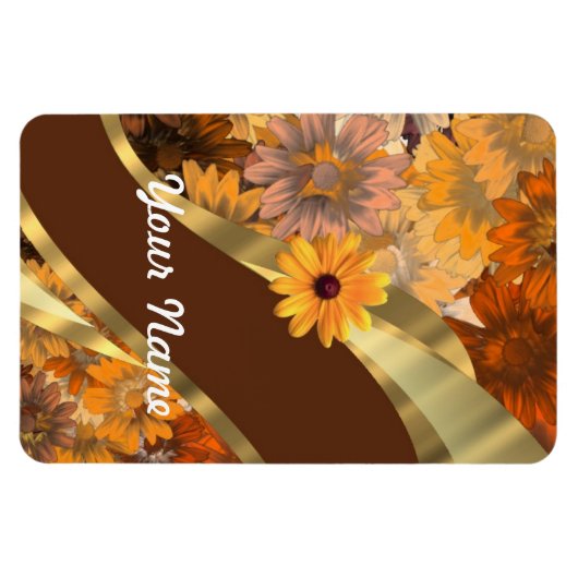 herfstbloemmotief magneet (Horizontaal)