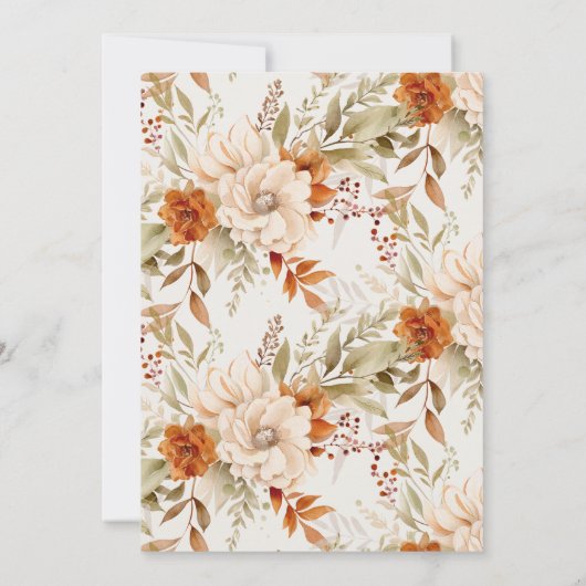 Herfstbloesem Thanksgiving Kaart (Achterkant)