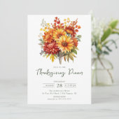 Herfstbloesem Thanksgiving Kaart (Staand voorkant)