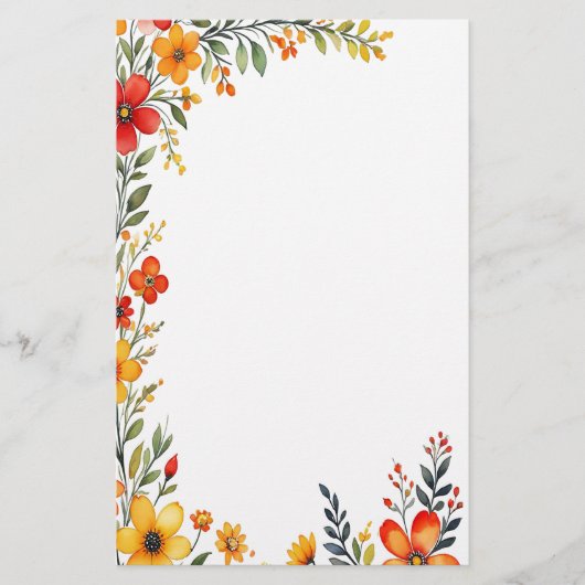 Herfstbloesems Briefpapier (Voorkant)