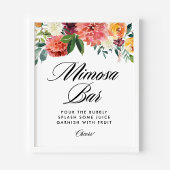 Herfstbloesems Bruidsmeisjes Mimosa Bar Poster