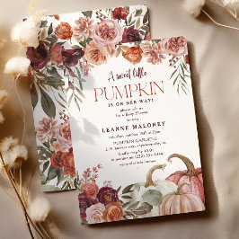 Herfstbloesems 'een klein pompoentje' Baby Shower Kaart