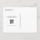 Herfstbloesems Guirlande QR Code Herfst Bruiloft Uitnodiging Briefkaart (Achterkant)