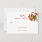 Herfstbloesems in rustieke oktoberstijl RSVP kaartje (Voorkant)