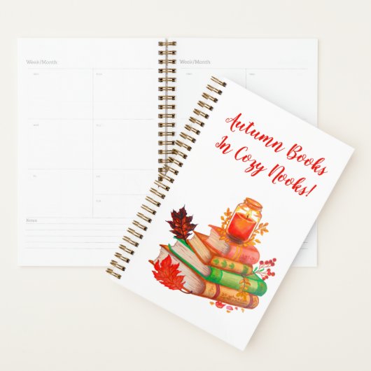 Herfstboeken Waterverf Illustratie Planner (Display)
