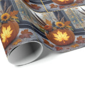 Herfstboeket in een Oranje pompoen Cadeaupapier (Rol Hoek)