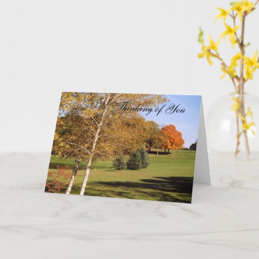 Herfstbomen2SPEELGOED Kaart (Gele Bloem)