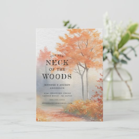 Herfstbomen Bewegende aankondiging (Staand voorkant)