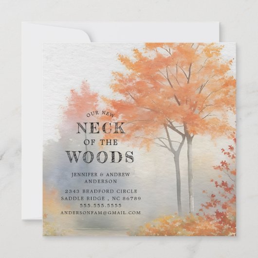 Herfstbomen Bewegende aankondiging (Voorkant)