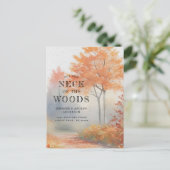 Herfstbomen Bewegende aankondiging Briefkaart (Staand voorkant)