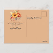 Herfstbomen Bewegende aankondiging Briefkaart (Achterkant)