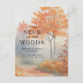 Herfstbomen Bewegende aankondiging Briefkaart (Voorkant)