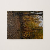 Herfstbomen bij zonsondergang Taylor Michigan Puzz Legpuzzel (Horizontaal)