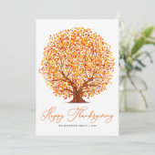 herfstbomen blij met deanksgiving feestdagenkaart (Staand voorkant)