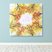 Herfstbomen Canvas Afdruk (Insitu (Houten vloer))