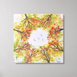 Herfstbomen Canvas Afdruk