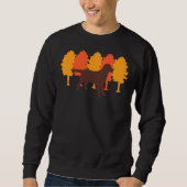 Herfstbomen Chocolade Labrador Silhouet Trui (Voorkant)