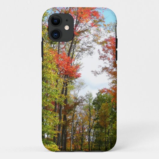 Herfstbomen en blauwe lucht Herfst Natuurfotografi Case-Mate iPhone Case (Achterkant)