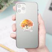 herfstbomen fijne thanksgiving sticker (Telefoon)