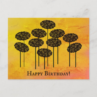 Herfstbomen Gefeliciteerd Briefkaart