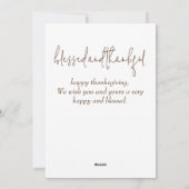 herfstbomen gelukkig Thanksgiving | Familiefoto Feestdagenkaart (Achterkant)