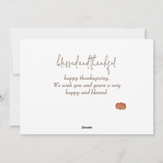 herfstbomen gelukkig Thanksgiving | Familiefoto Feestdagenkaart (Achterkant)