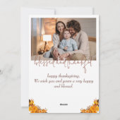 herfstbomen gelukkig Thanksgiving | Familiefoto Feestdagenkaart (Achterkant)