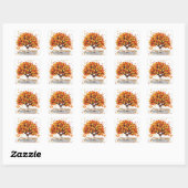 herfstbomen gelukkig thanksgiving vierkante sticker (Vel)
