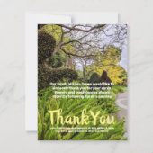 Herfstbomen Groen Geel Natuur Bedankt Card Kaart (Voorkant)