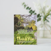 Herfstbomen Groen Geel Natuur Bedankt Card Kaart (Staand voorkant)