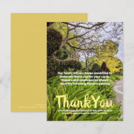 Herfstbomen Groen Geel Natuur Bedankt Card Kaart