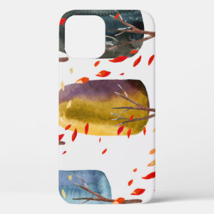 Herfstbomen: Handgeschilderde Waterverf naadloos Case-Mate iPhone Case