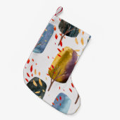 Herfstbomen: Handgeschilderde Waterverf naadloos Kleine Kerstsok (Voorkant (Hangend))