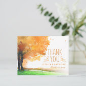 Herfstbomen Herfst Dank u bijpassend Briefkaart (Staand voorkant)